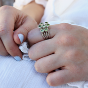 peridot gemstone silver ring