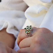 peridot gemstone silver ring