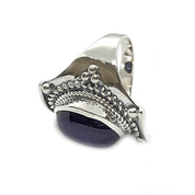 amethyst silver gemstone ring