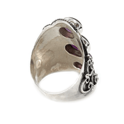 amethyst silver gemstone ring
