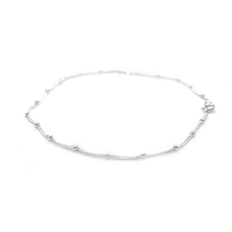sterling silver ball anklet