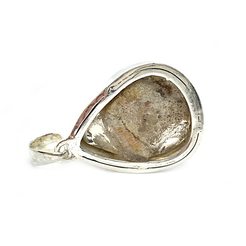garden quartz sterling silver gypsy style pendant