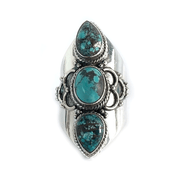 turquoise silver gemstone ring