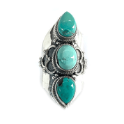 turquoise silver gemstone ring