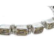 citrine gemstone silver bracelet