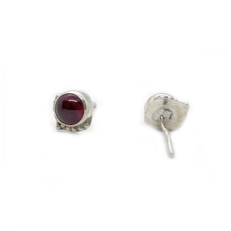 red carnelian silver gemstone earrings