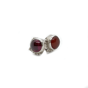 red carnelian silver gemstone earrings