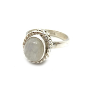 moonstone gemstone sterling silver bohemian style ring