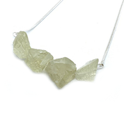 lemon quartz sterling silver pendant necklace