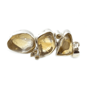 citrine gemstone silver pendant