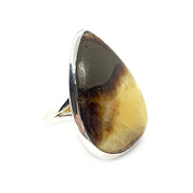 septarian gemstone silver ring