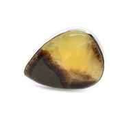 septarian gemstone silver ring