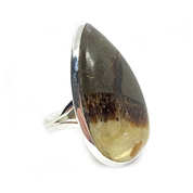 septarian gemstone silver ring
