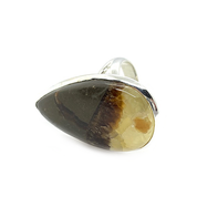 septarian gemstone silver ring
