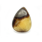 septarian gemstone silver ring