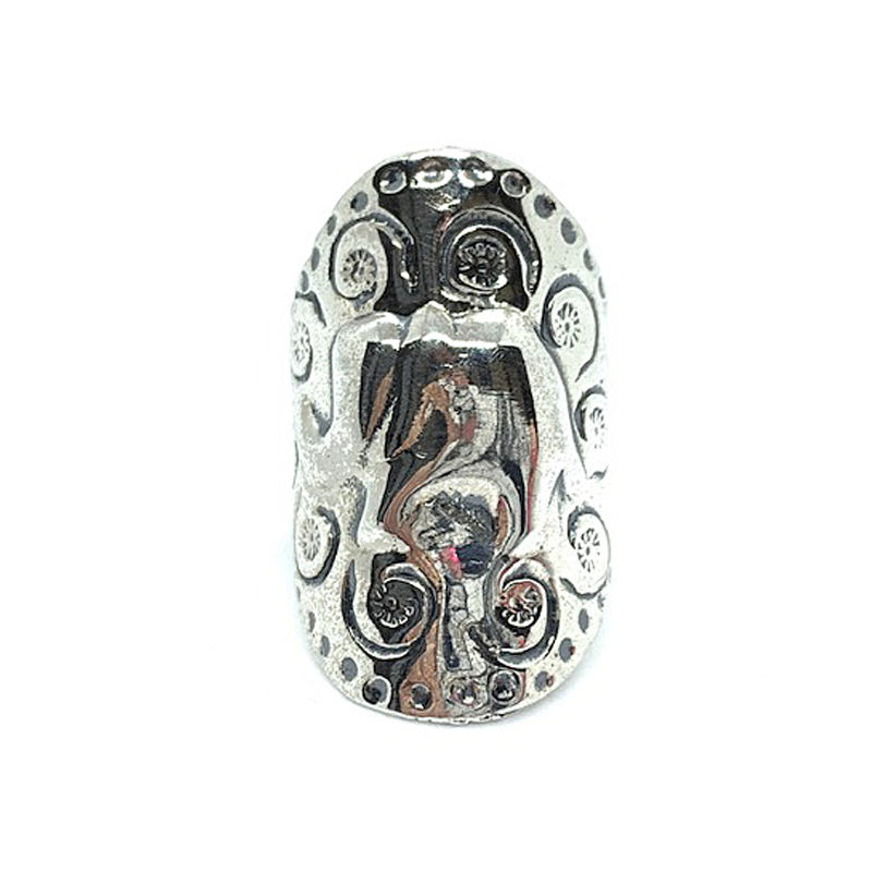sterling silver elephant boho style ring