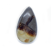 septarian gemstone silver ring