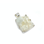 forest druzy silver gemstone pendant