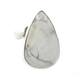 Indu Howlite Gemstone Gypsy Ring