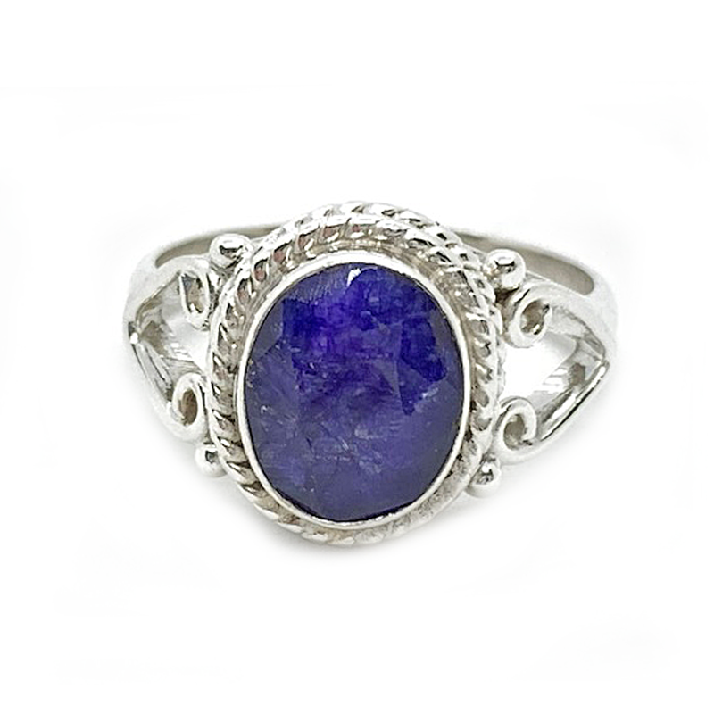 sapphire quartz sterling silver ring