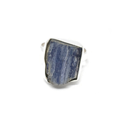 kyanite raw gemstone sterling silver bohemian style ring