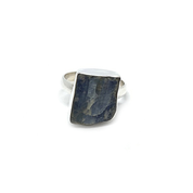 kyanite raw gemstone sterling silver bohemian style ring