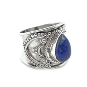 lapis lazuli silver gemstone ring