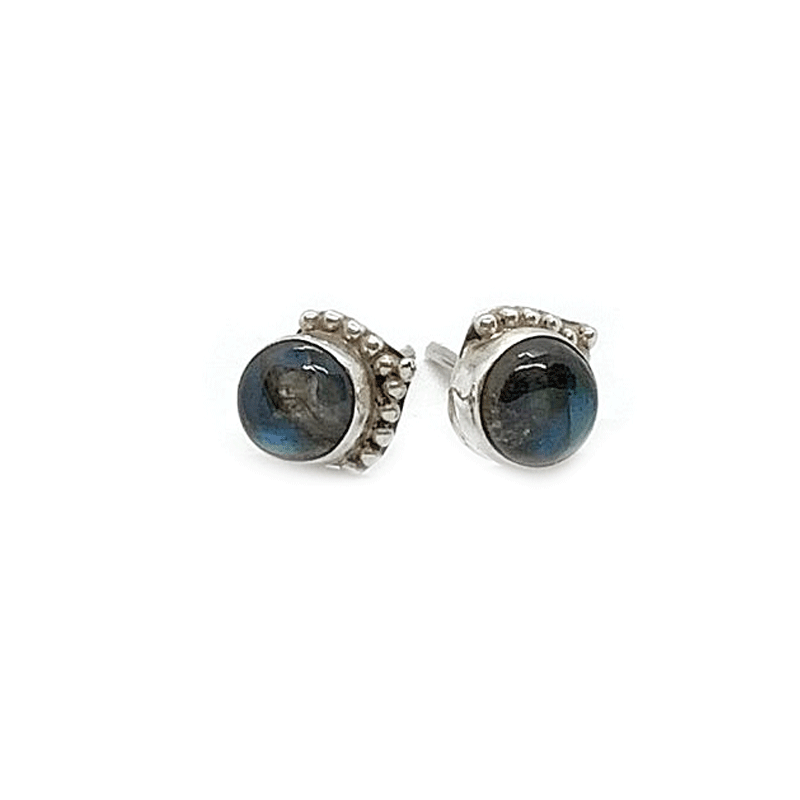 labradorite silver gemstone earrings