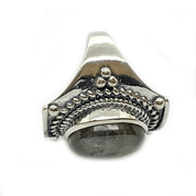 labradorite silver gemstone ring