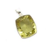 Aarna Lemon Quartz Square Pendant