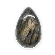 large labradorite teardrop statement silver gemstone ring