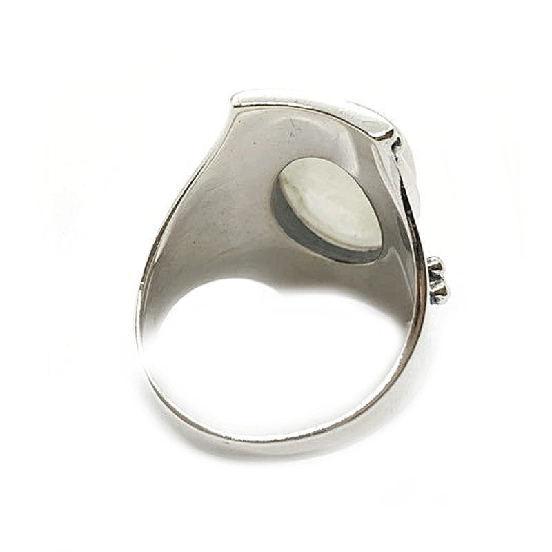 moonstone silver gemstone ring