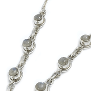 moonstone gemstone silver necklace