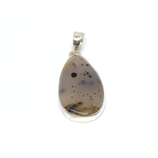 montana agate silver gemstone pendant