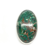 big statement chrysocolla gemstone silver ring