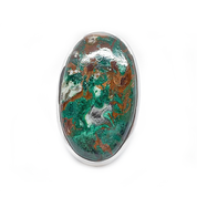 chunky statement chrysocolla sterling silver ring