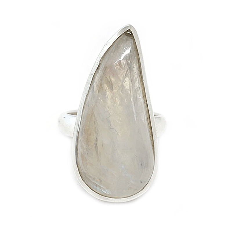 teardrop large statement silver gemstone ring