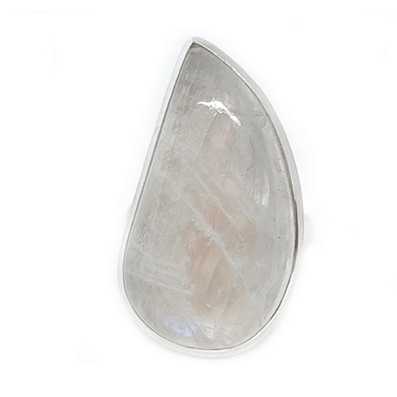 teardrop large statement silver gemstone ring