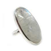 large statement silver moonstone ring