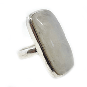 moonstone statement silver gemstone ring