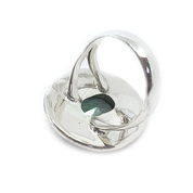 mystic topaz gemstone silver ring