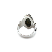 ocean jasper bohemian style silver ring