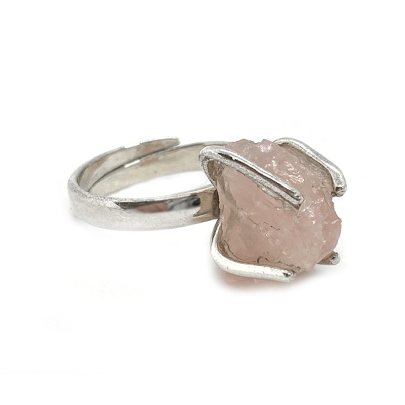 Raw rose clearance quartz ring
