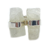 Raw Moonstone Gypsy Silver Ring