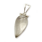 sterling silver rutilated quartz pendant
