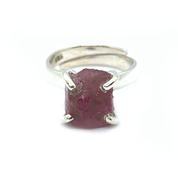 ruby quartz sterling silver gemstone ring