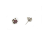 rose quartz silver gemstone earrings