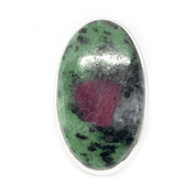 ruby zoisite large statement silver gemstone ring