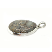 sea sediment jasper silver gemstone pendant