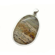 sea sediment jasper silver gemstone pendant